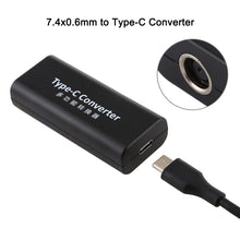 Load image into Gallery viewer, DC 7.4 x 0.6mm Power Jack Female to USB-C / Type-C Female Power Connector Adapter with 15cm USB-C / Type C Cable, 7.4x0.6mm