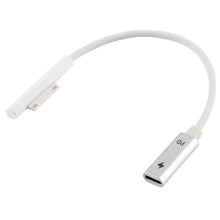 Load image into Gallery viewer, USB-C / Type-C Female to 6 Pin Male Laptop PD Fast Charging Cable for Microsoft Surface Pro 9 / 8 / 7 / 6 / 5 / 4 / 3, Cable Length: 0.2m, Pro 9 / 8 / 7 / 6 / 5 / 4 / 3 to USB-C / Type-C Female Black                                                     ...