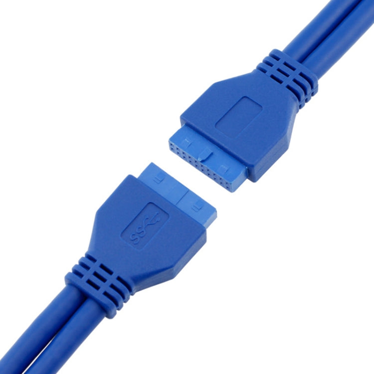 5Gbps USB 3.0 20 Pin Female to Female Extension Cable Mainboard Extender, Cable Length: 50cm, Female to Female