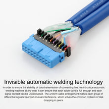 Load image into Gallery viewer, 5Gbps USB 3.0 20 Pin Female to Female Extension Cable Mainboard Extender, Cable Length: 50cm, Female to Female