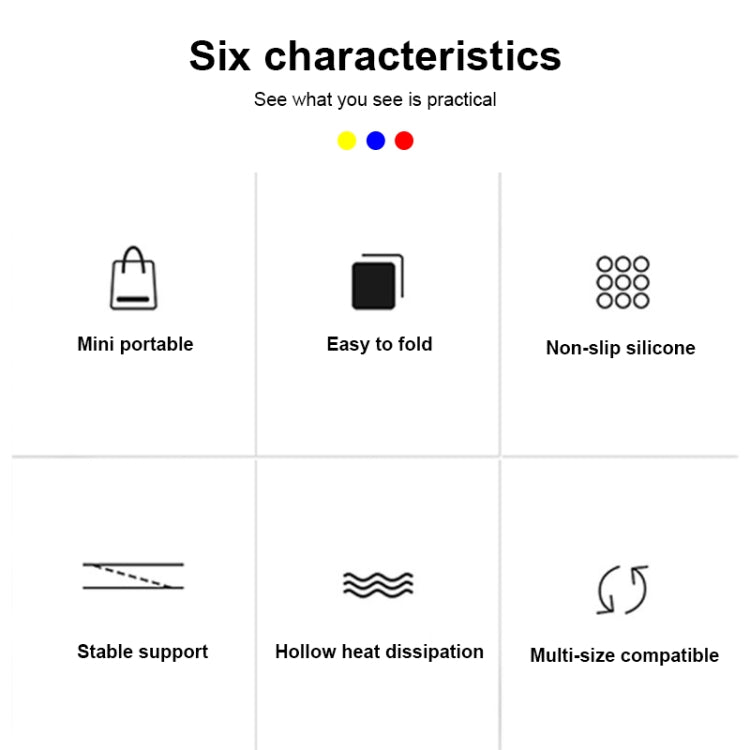 SD-001 2 PCS Desktop Foldable Mini Holder, Specification: ABS