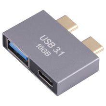 Load image into Gallery viewer, USB Female + USB-C / Type-C Female to 2 x USB-C / Type-C Male Adapter, USB Female+Type-C Female to 2 x Type-C