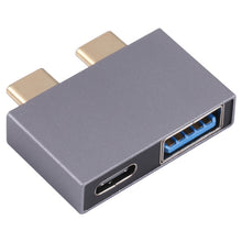 Load image into Gallery viewer, USB Female + USB-C / Type-C Female to 2 x USB-C / Type-C Male Adapter, USB Female+Type-C Female to 2 x Type-C