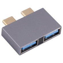 Load image into Gallery viewer, 2 x USB Female to 2 x USB-C / Type-C Male Adapter, 2 x USB Female to 2 x Type-C Male