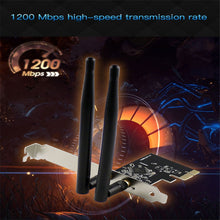 Load image into Gallery viewer, EDUP EP-9607 1200Mbps Dual-Band PCI-E Express Wireless Adapter Network Card with 2 x 6dBi Antennas, EP-9607 1200Mbps