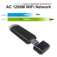 Load image into Gallery viewer, EDUP EP-AC1617 1200Mbps High Speed USB 3.0 WiFi Adapter Receiver Ethernet Adapter, EP-AC1617 1200Mbps