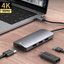 Load image into Gallery viewer, UC912 4 in 1 4K 30Hz USB 3.0 + 2 x USB 2.0 to USB-C / Type-C Multifunctional HUB Adapter, UC912 USB 3.0 + 2 x USB 2.0