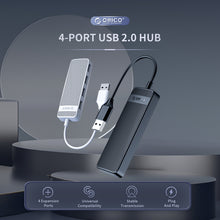 Load image into Gallery viewer, ORICO FL02 480Mbps 4 Ports USB 2.0 HUB, FL02