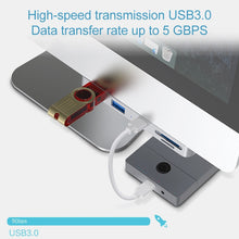Load image into Gallery viewer, Rocketek For iMac USB3.0 x 3 + SD / TF Multi-function HUB Expansion Dock, USB3.0 x 3 + SD / TF
