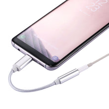 Load image into Gallery viewer, USB-C / Type-C Male to 3.5mm Female Weave Texture Audio Adapter, Length: about 10cm, Silver, Gold