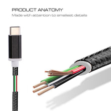 Load image into Gallery viewer, USB-C / Type-C Male to 3.5mm Female Weave Texture Audio Adapter, Length: about 10cm, Silver, Gold