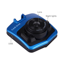 Load image into Gallery viewer, VGA 480P Car Camcorder DVR Driving Recorder Digital Video Camera Voice Recorder with 2.4 inch LCD Screen Display, Support 32GB Micro TF Card &amp; Infrared Night Vision Function(Black + Blue), 2.4 inch LCD