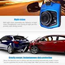 Load image into Gallery viewer, VGA 480P Car Camcorder DVR Driving Recorder Digital Video Camera Voice Recorder with 2.4 inch LCD Screen Display, Support 32GB Micro TF Card &amp; Infrared Night Vision Function(Black + Blue), 2.4 inch LCD