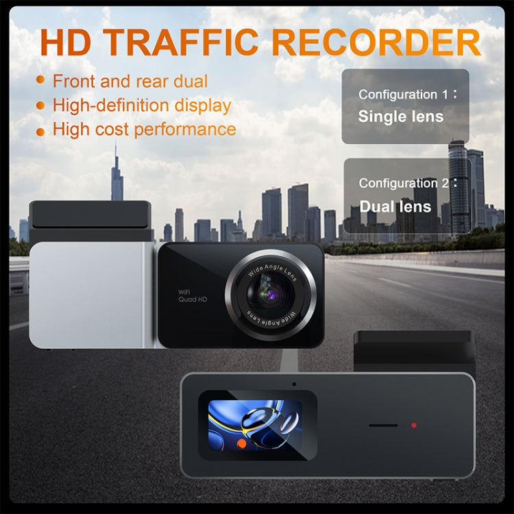 U06 2K Ultra HD Night Vision WiFi Car Driving Recorder Support Mobile APP, U06