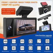 Load image into Gallery viewer, X12 2K Ultra HD Panoramic Triple Recording WiFi Car Driving Recorder Support Mobile APP, X12