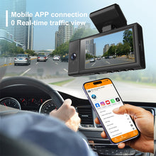 Load image into Gallery viewer, X12 2K Ultra HD Panoramic Triple Recording WiFi Car Driving Recorder Support Mobile APP, X12