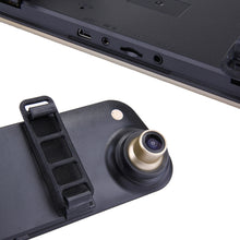 Load image into Gallery viewer, Left Screen Display Rearview Mirror Vehicle DVR, Allwinner Programs, 2 x Cameras 1080P HD 140 Degree Wide Angle Viewing, Support GPS Port/ Motion Detection / Night Vision / TF Card / G-Sensor, Rearview Mirror Vehicle DVR