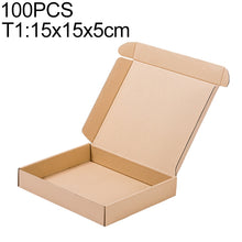 Load image into Gallery viewer, 100 PCS Kraft Paper Shipping Box Packaging Box, Size: T1, 15x15x5cm, 15x15x5cm