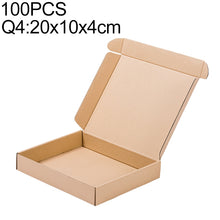 Load image into Gallery viewer, 100 PCS Kraft Paper Shipping Box Packaging Box, Size: Q4, 20x10x4cm, 20x10x4cm