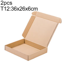 Load image into Gallery viewer, 2pcs Kraft Paper Shipping Box Packaging Box, Size: T12, 36x26x6cm, 36x26x6cm