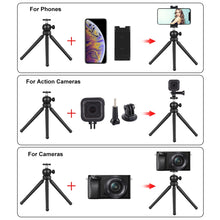 Load image into Gallery viewer, PULUZ Mini Octopus Flexible Tripod Holder with Ball Head &amp; Phone Clamp + Tripod Mount Adapter &amp; Long Screw for SLR Cameras, GoPro, Cellphone, Size: 25cmx4.5cm, 25cm Tripod + Phone Clamp