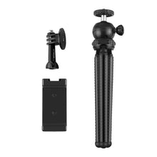 Load image into Gallery viewer, PULUZ Mini Octopus Flexible Tripod Holder with Ball Head &amp; Phone Clamp + Tripod Mount Adapter &amp; Long Screw for SLR Cameras, GoPro, Cellphone, Size: 25cmx4.5cm, 25cm Tripod + Phone Clamp
