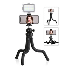 Load image into Gallery viewer, PULUZ Mini Octopus Flexible Tripod Holder with Ball Head &amp; Phone Clamp + Tripod Mount Adapter &amp; Long Screw for SLR Cameras, GoPro, Cellphone, Size: 30cmx5cm, 30cm Tripod + Phone Clamp