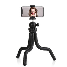 Load image into Gallery viewer, PULUZ Mini Octopus Flexible Tripod Holder with Ball Head &amp; Phone Clamp + Tripod Mount Adapter &amp; Long Screw for SLR Cameras, GoPro, Cellphone, Size: 30cmx5cm, 30cm Tripod + Phone Clamp