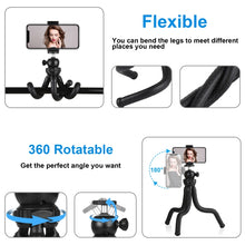 Load image into Gallery viewer, PULUZ Mini Octopus Flexible Tripod Holder with Ball Head &amp; Phone Clamp + Tripod Mount Adapter &amp; Long Screw for SLR Cameras, GoPro, Cellphone, Size: 30cmx5cm, 30cm Tripod + Phone Clamp