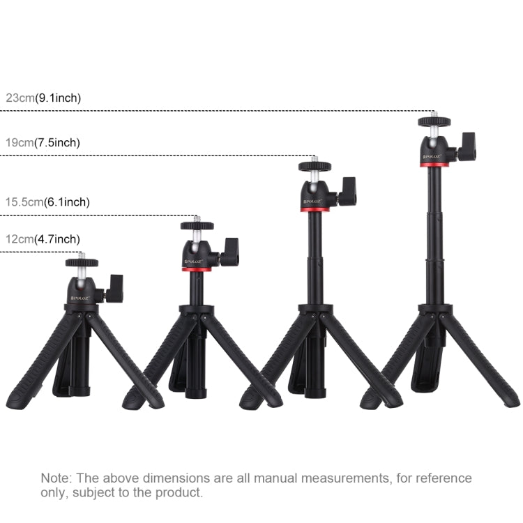 PULUZ Selfie Sticks Tripod Mount + Phone Clamp with Tripod Adapter & Long Screw