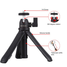 Load image into Gallery viewer, PULUZ Selfie Sticks Tripod Mount + Phone Clamp with Tripod Adapter &amp; Long Screw