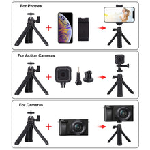 Load image into Gallery viewer, PULUZ Selfie Sticks Tripod Mount + Phone Clamp with Tripod Adapter &amp; Long Screw