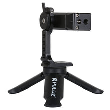 Load image into Gallery viewer, PULUZ Folding Plastic Tripod + Horizontal / Vertical Shooting Metal Clamp with Cold Shoe for iPhone, Galaxy, Huawei, Xiaomi, Sony, HTC, Google and other Smartphones