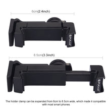 Load image into Gallery viewer, PULUZ Folding Plastic Tripod + Horizontal / Vertical Shooting Metal Clamp with Cold Shoe for iPhone, Galaxy, Huawei, Xiaomi, Sony, HTC, Google and other Smartphones