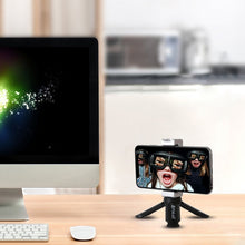 Load image into Gallery viewer, PULUZ Folding Plastic Tripod + Aluminum Alloy Clamp Bracket with Cold Shoe for iPhone, Galaxy, Huawei, Xiaomi, Sony, HTC, Google and other Smartphones
