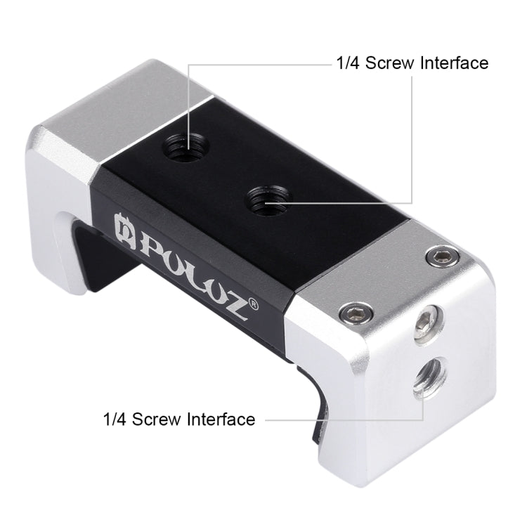 PULUZ Folding Plastic Tripod + Aluminum Alloy Clamp Bracket with Cold Shoe for iPhone, Galaxy, Huawei, Xiaomi, Sony, HTC, Google and other Smartphones