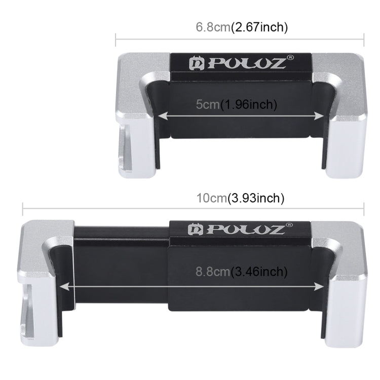 PULUZ Folding Plastic Tripod + Aluminum Alloy Clamp Bracket with Cold Shoe for iPhone, Galaxy, Huawei, Xiaomi, Sony, HTC, Google and other Smartphones