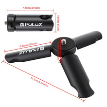 Load image into Gallery viewer, PULUZ Folding Plastic Tripod + Aluminum Alloy Clamp Bracket with Cold Shoe for iPhone, Galaxy, Huawei, Xiaomi, Sony, HTC, Google and other Smartphones