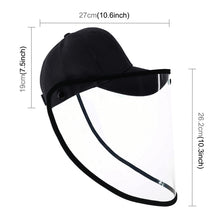 Load image into Gallery viewer, 50 PCS Anti-Saliva Splash Anti-Spitting Anti-Fog Anti-Oil Protective Baseball Cap Mask Removable Face Shield, Baseball Cap Mask 50 Pack, 50 PCS Baseball Cap Mask/Red, 50 PCS Baseball Cap Mask/Blue