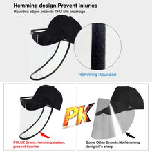 Load image into Gallery viewer, 50 PCS Anti-Saliva Splash Anti-Spitting Anti-Fog Anti-Oil Protective Baseball Cap Mask Removable Face Shield, Baseball Cap Mask 50 Pack, 50 PCS Baseball Cap Mask/Red, 50 PCS Baseball Cap Mask/Blue