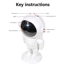 Load image into Gallery viewer, 5W Astronaut Starry Sky Projection Lamp USB Night Light, 3