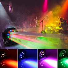 Load image into Gallery viewer, 36W 36 LEDs DMX512 RGB LED PAR Light with Remote Control, Strobe + Sound Control + Self-propelled, AC 100-240V, RGB with Remote Control