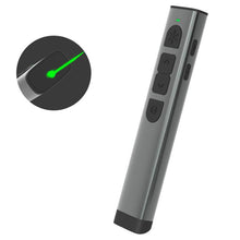 Load image into Gallery viewer, Doosl Dsit038 2.4GHz Wireless Presenter PowerPoint Clicker Representation Remote Control Green Laser Pointer, Control Distance: 100m, Green Laser