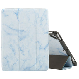Marble Texture Pattern Horizontal Flip Case for iPad 9.7 (2018) , with Three-folding Holder & Pen Slots