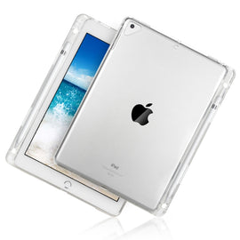 Transparent TPU Soft Protective Back Cover Case for iPad Pro 9.7 inch & iPad 9.7 (2018) & iPad 5 & 6, with Pen Slots