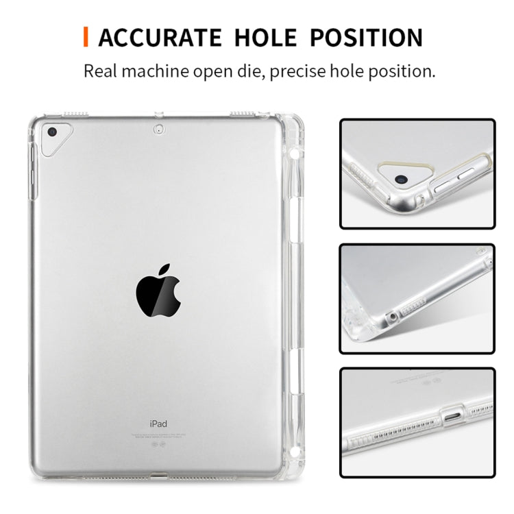 Transparent TPU Soft Protective Back Cover Case for iPad Pro 9.7 inch & iPad 9.7 (2018) & iPad 5 & 6, with Pen Slots
