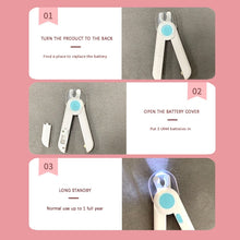 Load image into Gallery viewer, Pet Cat and Dog LED Light Nail Clippers, Pink, Blue