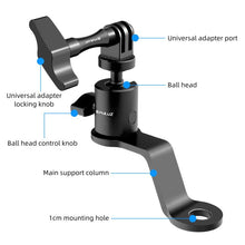 Load image into Gallery viewer, PULUZ Motorcycle Rearview Mirror Aluminum Alloy Action Camera Holder Mount, Rearview Mirror Mount