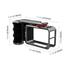 Load image into Gallery viewer, For DJI Osmo Action 5 Pro / 4 / 3 PULUZ Metal Camera Cage Expansion Adapter with Handle Grip, For DJI Osmo Action 5 Pro / 4 / 3