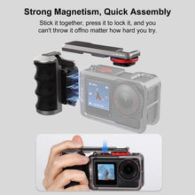Load image into Gallery viewer, For DJI Osmo Action 5 Pro / 4 / 3 PULUZ Metal Camera Cage Expansion Adapter with Handle Grip, For DJI Osmo Action 5 Pro / 4 / 3